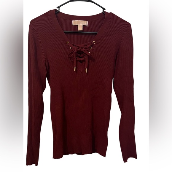 Micheal Kors Long sleeve top-Burgundy - Picture 1 of 5